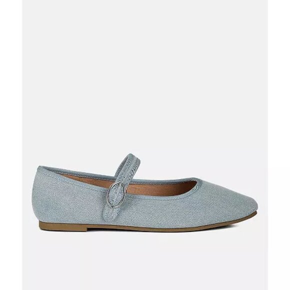 Iker Classic Denim Pin Buckle Ballerinas/NIB/9 - Picture 1 of 14